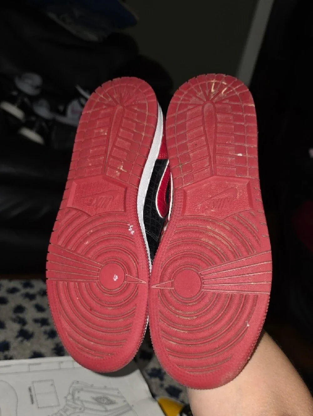 Air Jordan 1 Mid SS GS 'Black + Red = Bred'